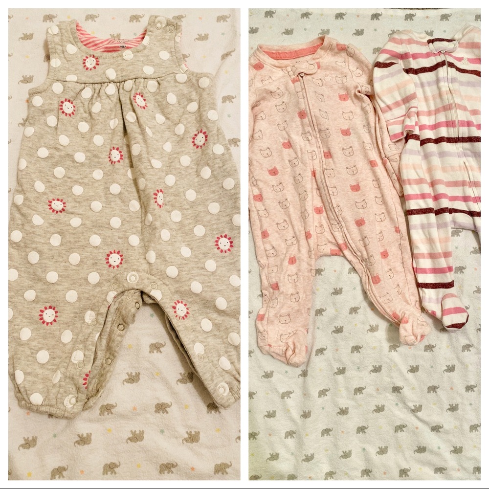 Bundle Baby Gap pajamas and one piece 0-3m
